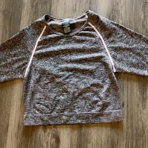 Victoria's Secret PINK Seamless Cropped Long Sleeve Work Out Top, Size Large